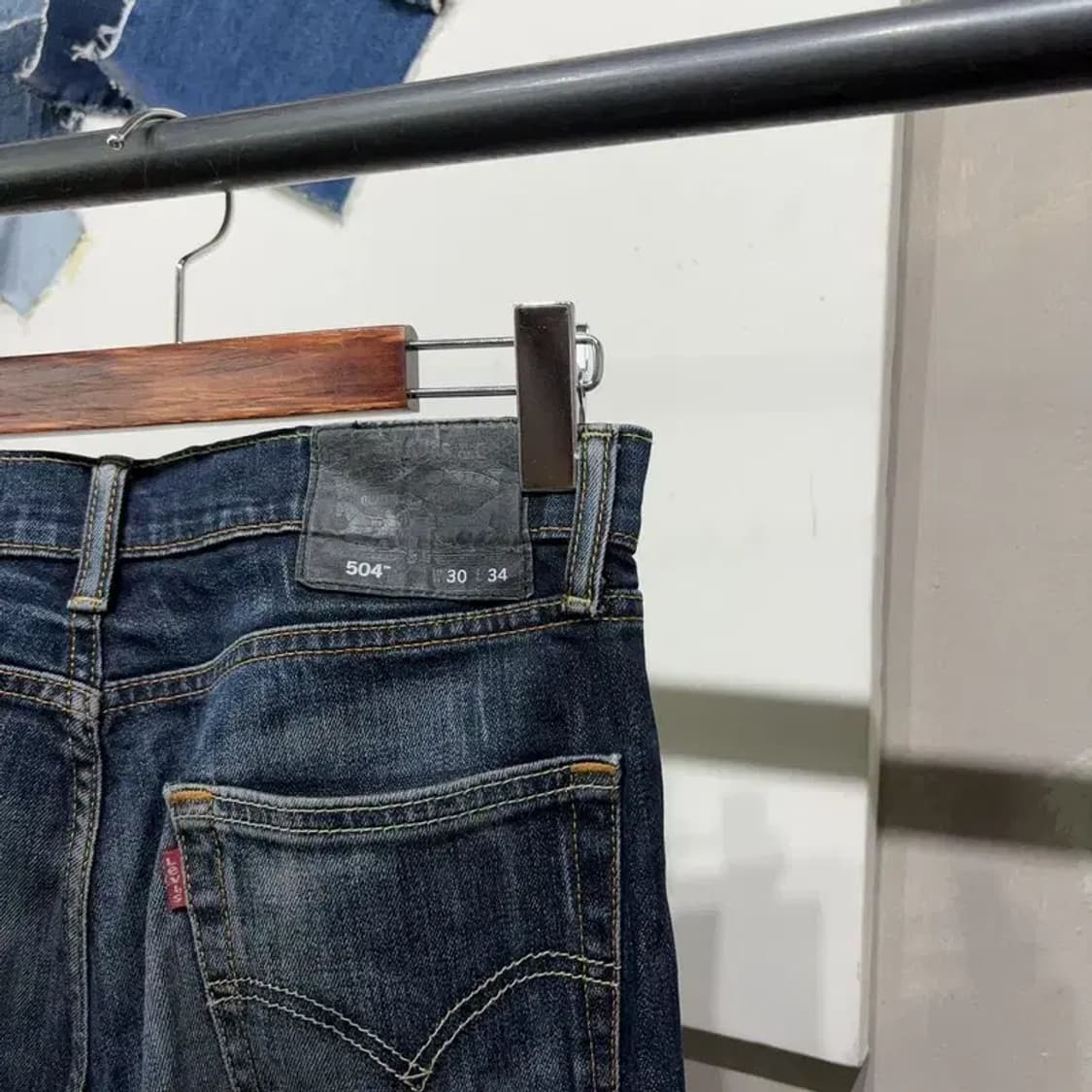 (30인치) 리바이스 504 빈티지 스판 워싱 청바지 데님팬츠 상품이미지5