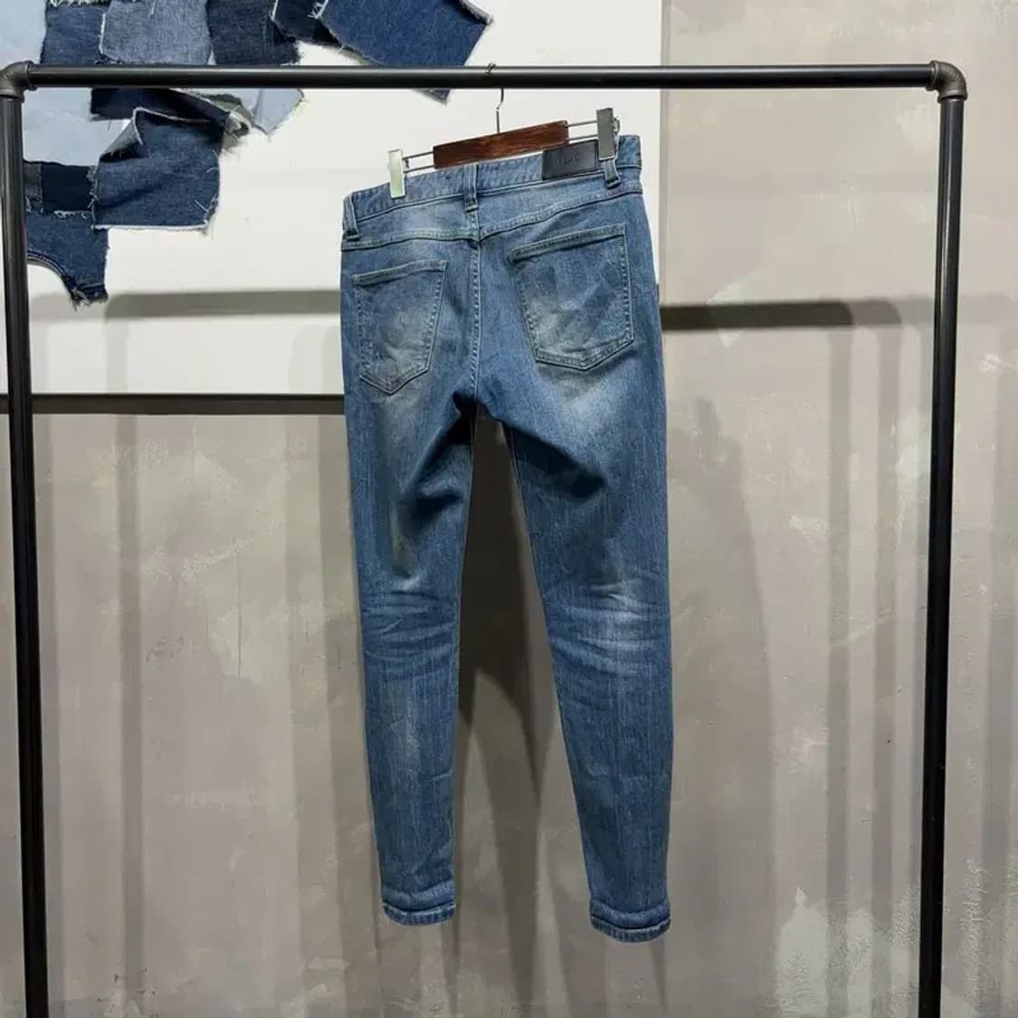 (31인치) 플랙진 워싱 스트릿 캐주얼 데님팬츠 청바지 상품이미지3