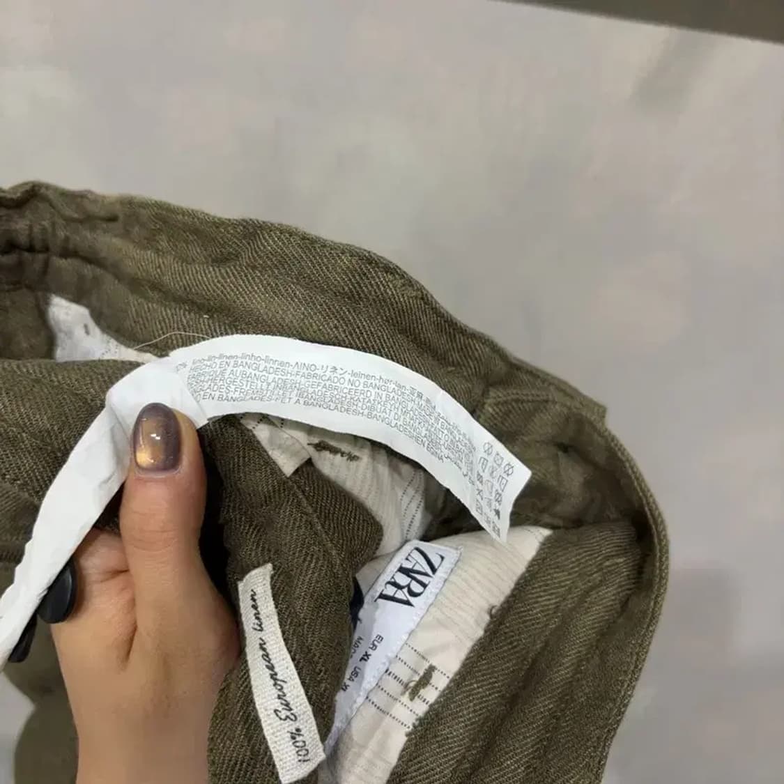 (36~38인치) 자라 ZARA 캐주얼 린넨 밴딩 팬츠 바지 상품이미지5