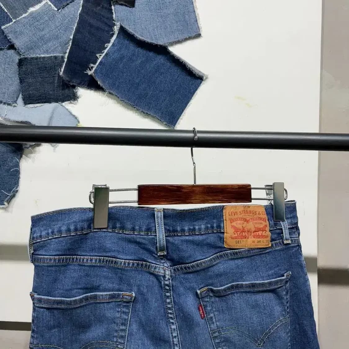 (34인치) 리바이스 캐주얼 스판 쿨 9부 청바지 데님팬츠 상품이미지4