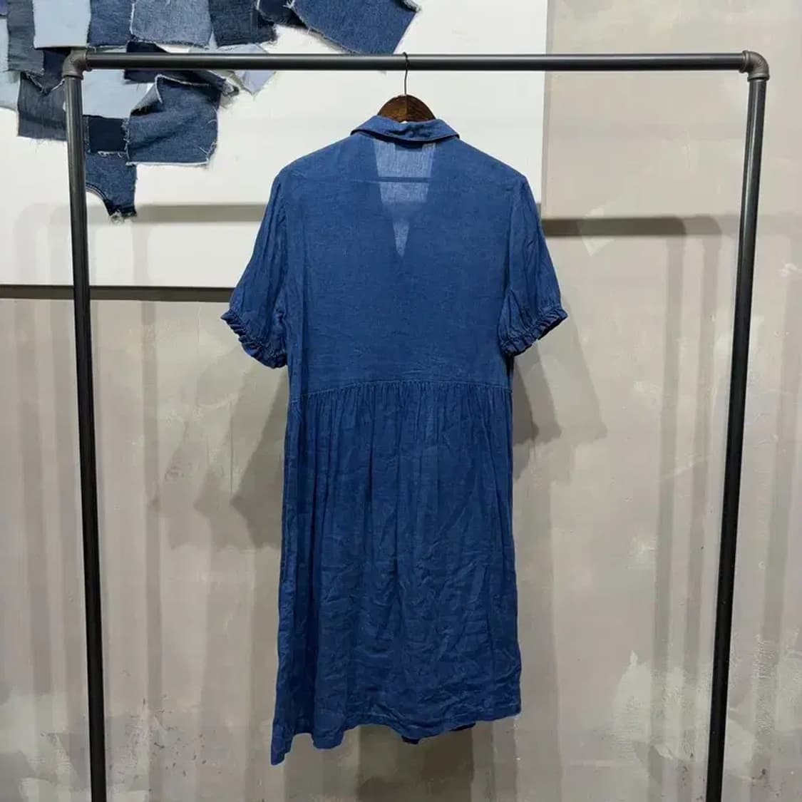(100) 자라 ZARA 여성 캐주얼 린넨 반팔 셔츠 원피스 상품이미지4