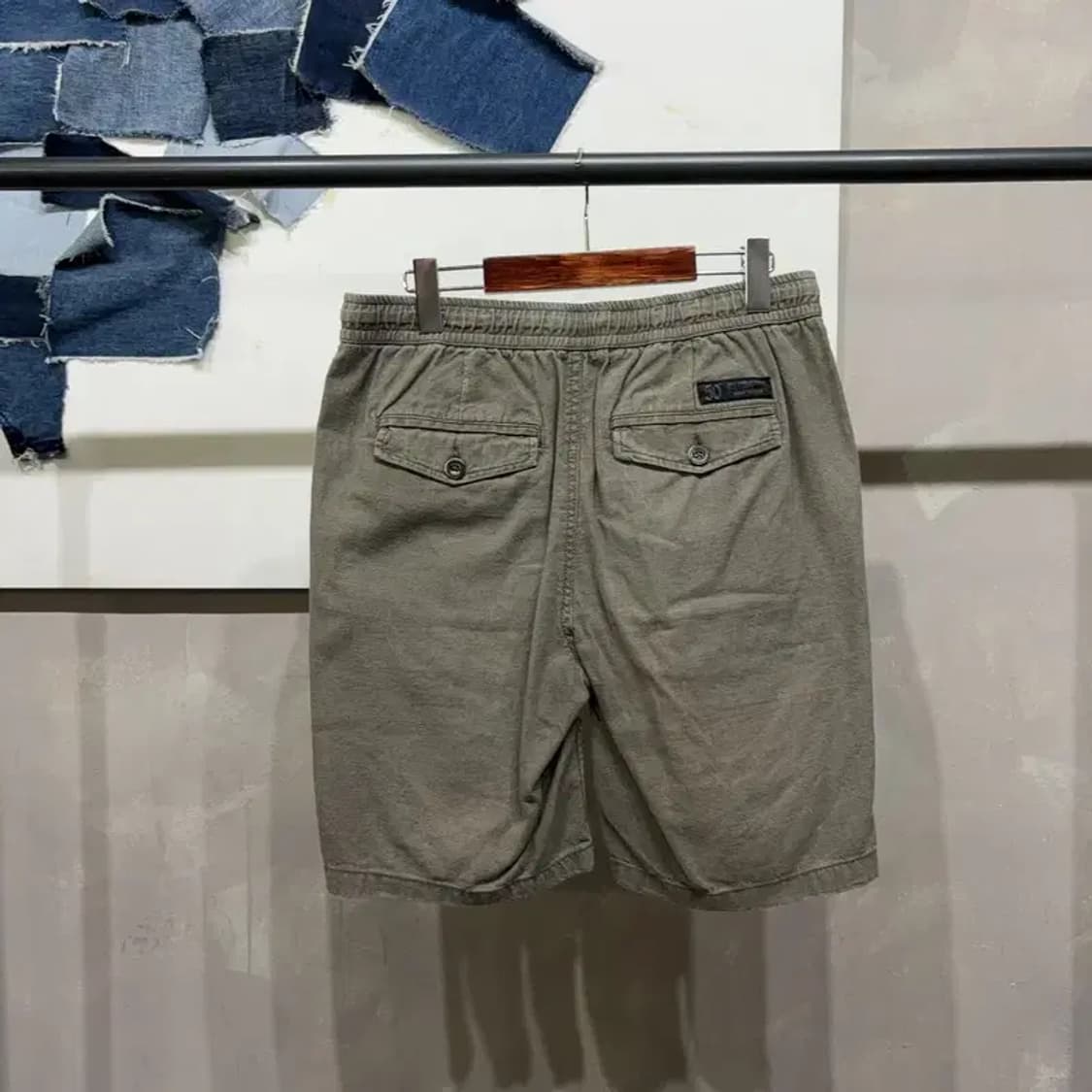 (30~32인치) 버커루 캐주얼 린넨 밴딩 반바지 상품이미지3