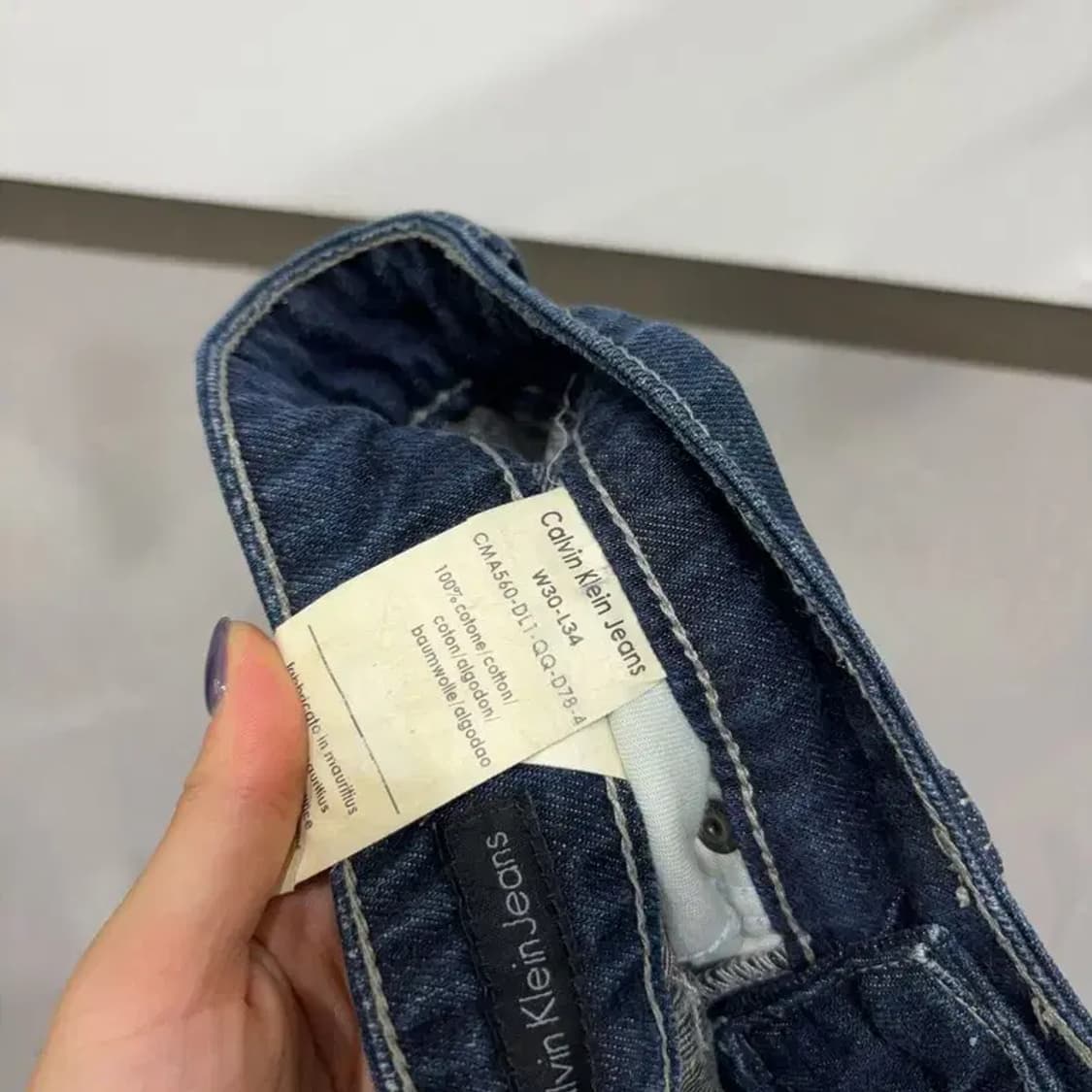 (30인치) 캘빈클라인 CK 캐주얼 워싱 청바지 데님팬츠 상품이미지5
