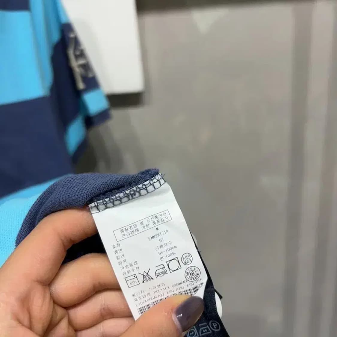 (100) 타미힐피거 캐주얼 슬림핏 스트라이프 반팔 카라티 상품이미지5