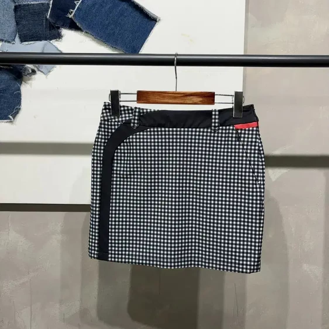 (25인치) 까스텔바작 여성 골프 체크 미니스커트 치마 상품이미지1