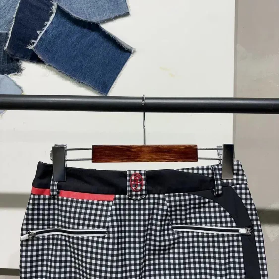 (25인치) 까스텔바작 여성 골프 체크 미니스커트 치마 상품이미지4