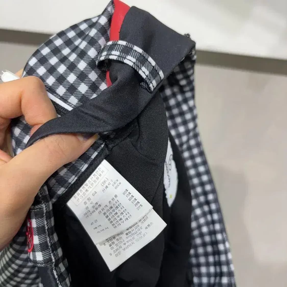 (25인치) 까스텔바작 여성 골프 체크 미니스커트 치마 상품이미지5