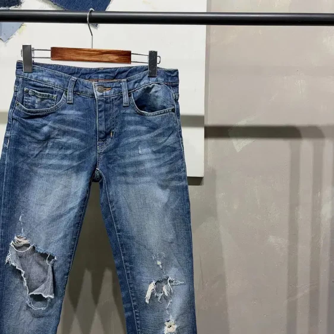 (27인치) 폴로 데님앤서플라이 여성 디스트로이드진 청바지 상품이미지3