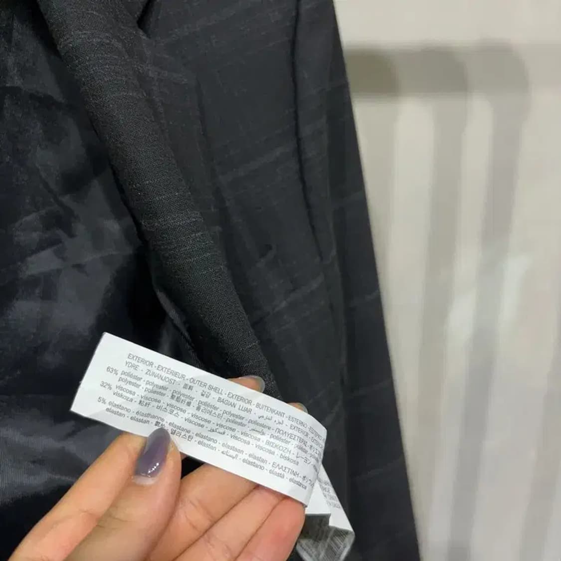 (95) 자라 ZARA 캐주얼 비스코스 체크 블레이저 정장자켓 상품이미지5