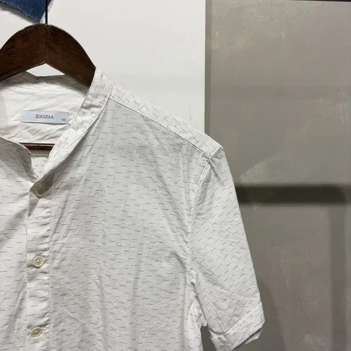 (100) 지오지아 클래식 캐주얼 헨리넥 반팔 셔츠 남방 상품이미지3