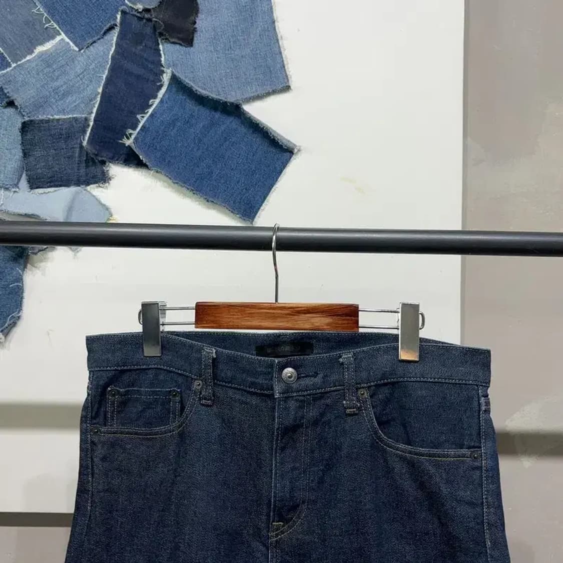 (33인치) 유니클로 스판 셀비지 생지 진청바지 데님팬츠 상품이미지2