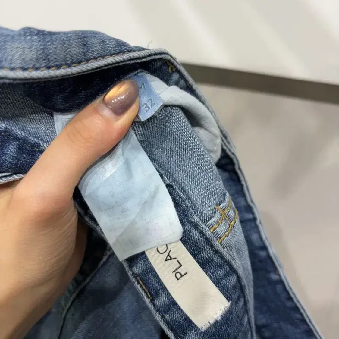 (32인치) 플랙 캐주얼 스트릿 워싱 청바지 데님팬츠 상품이미지5