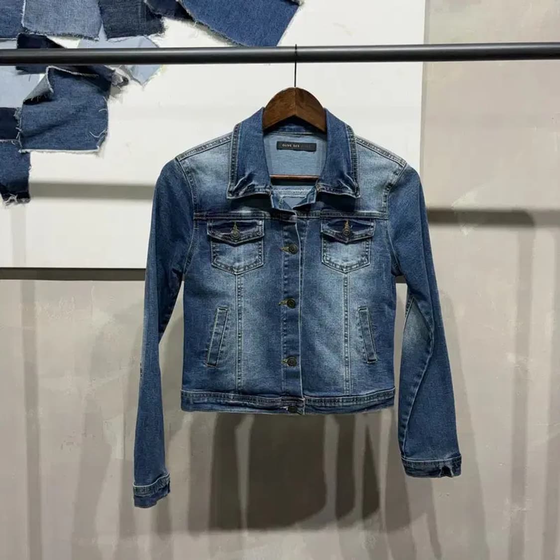(80) 올리브데올리브 여성 캐주얼 데님 트러커 청자켓 상품이미지1