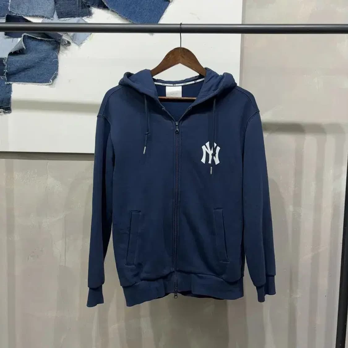 (90) MLB 뉴욕양키스 여성 스트릿 후드집업 자켓 상품이미지1