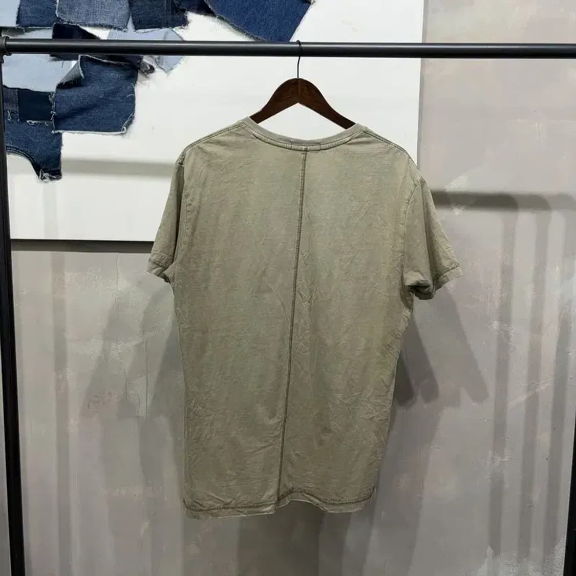 (105) 버커루 빈티지 캐주얼 피그먼트 헨리넥 반팔 티 상품이미지3