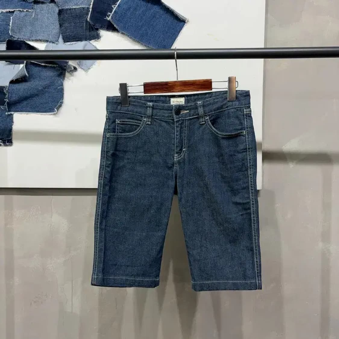 (28인치) 캘빈클라인 CK 여성 캐주얼 청반바지 데님 숏팬츠 상품이미지1