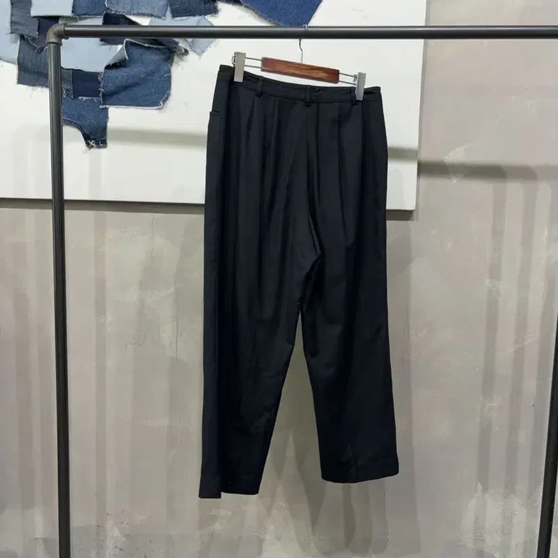 (29인치) 라코스테 서광 올드스쿨 핀턱 슬랙스 바지 팬츠 상품이미지3