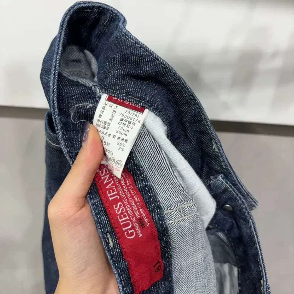(28인치) 게스 여성 캐주얼 진청바지 데님팬츠 상품이미지6