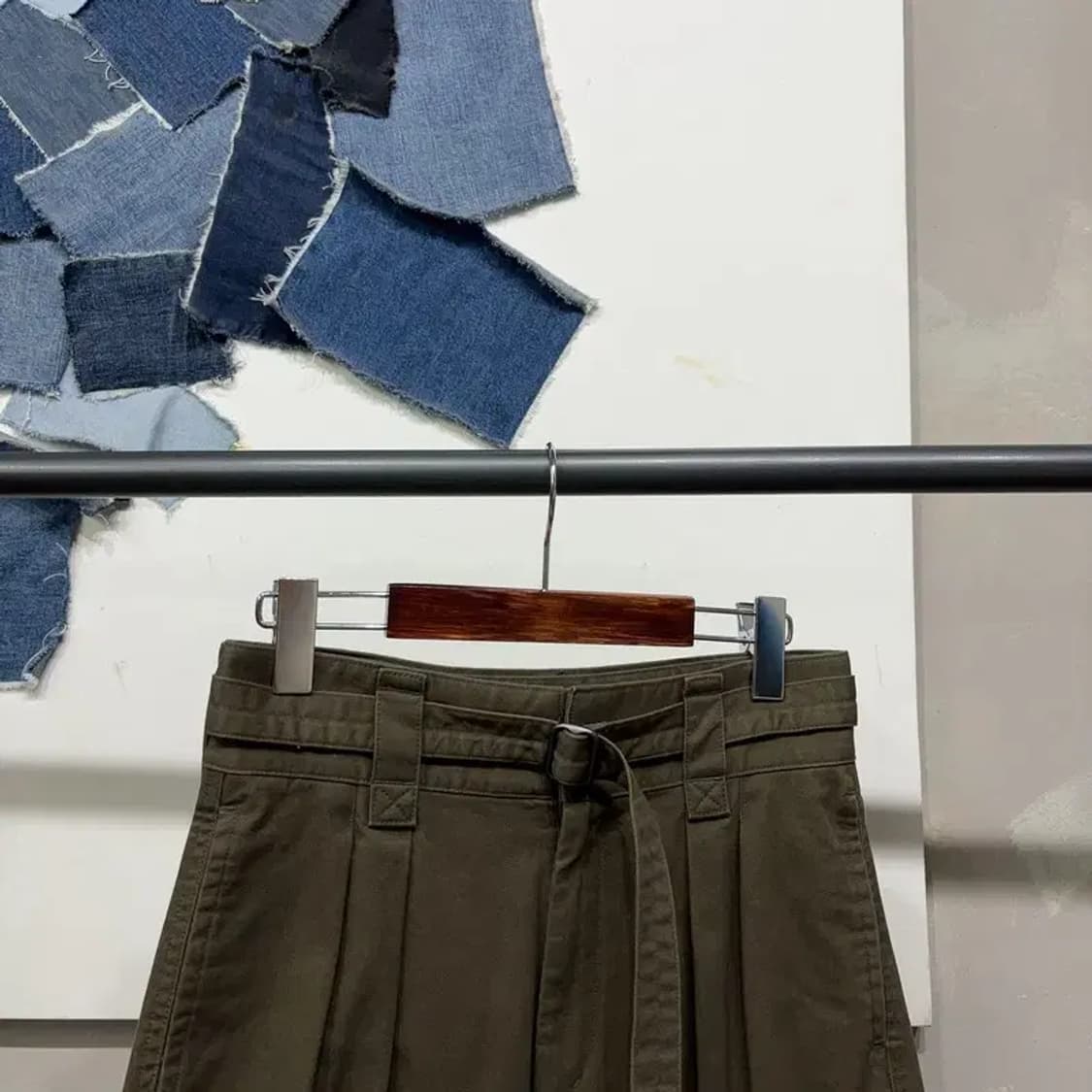 (28인치) 유니클로U 여성 캐주얼 투턱 벨티드 면바지 코튼팬츠 상품이미지2