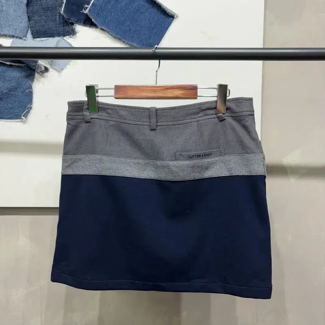 (30인치) 커터앤벅 여성 골프 배색 미니스커트 치마 상품이미지3