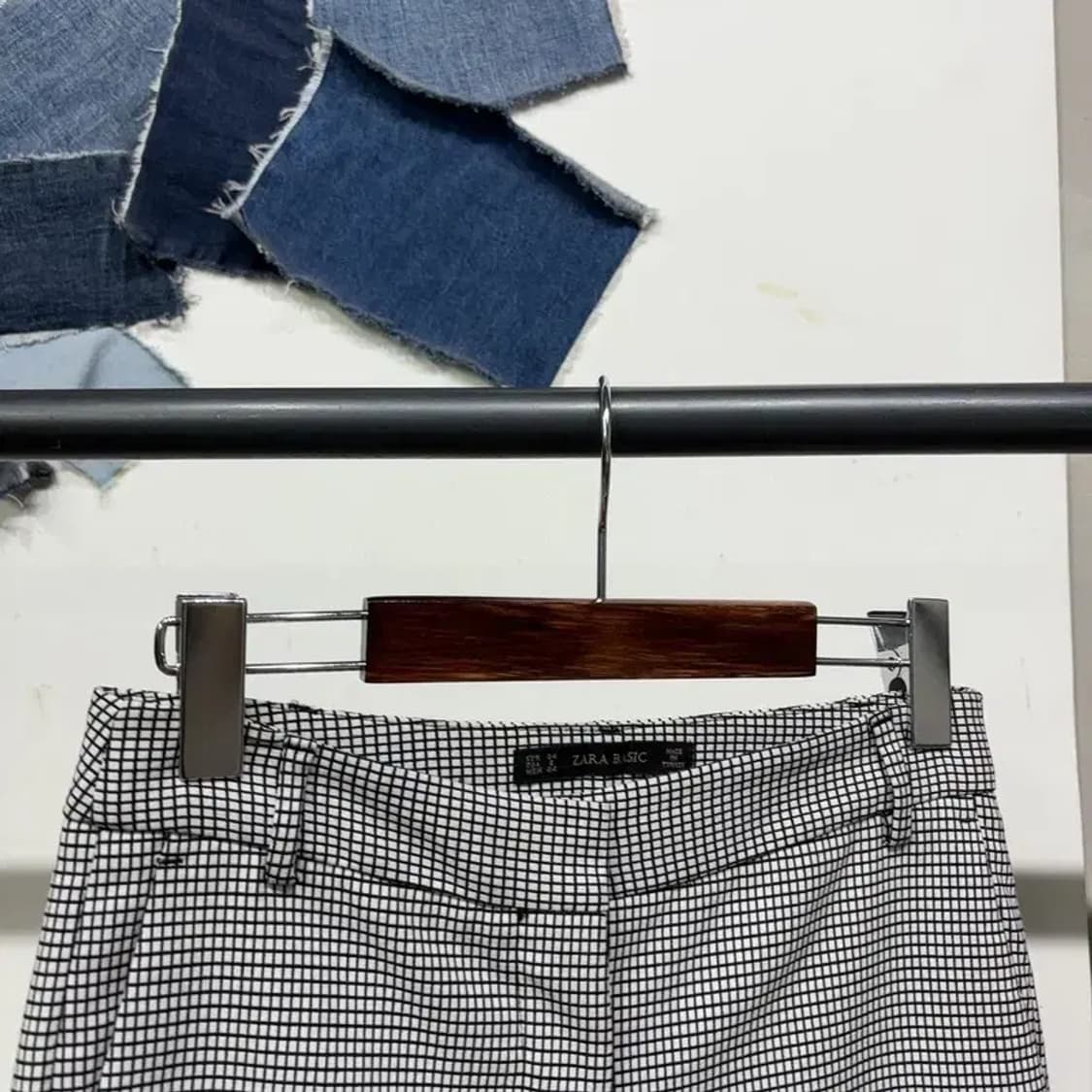 (26인치) 자라 ZARA 여성 베이직 체크 슬랙스 바지 팬츠 상품이미지2