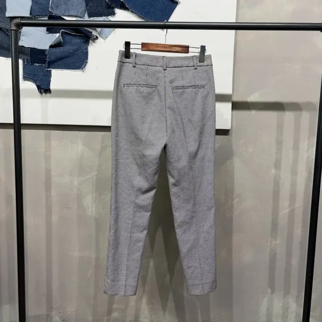 (26인치) 자라 ZARA 여성 베이직 체크 슬랙스 바지 팬츠 상품이미지3