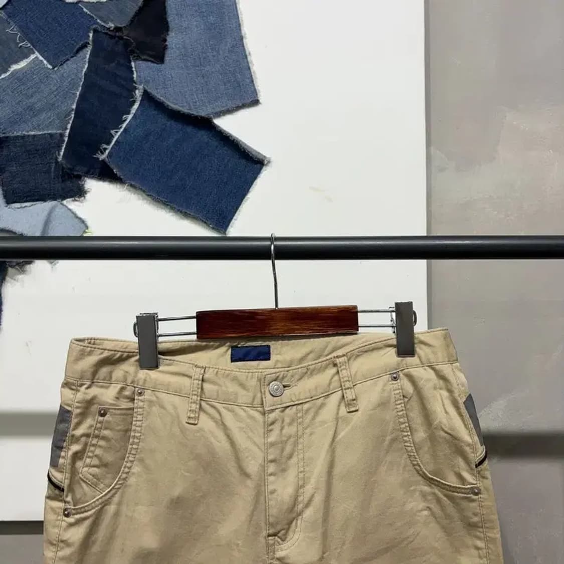 (30인치) 빔즈 빈티지 스트릿 백프린팅 면바지 코튼팬츠 상품이미지2