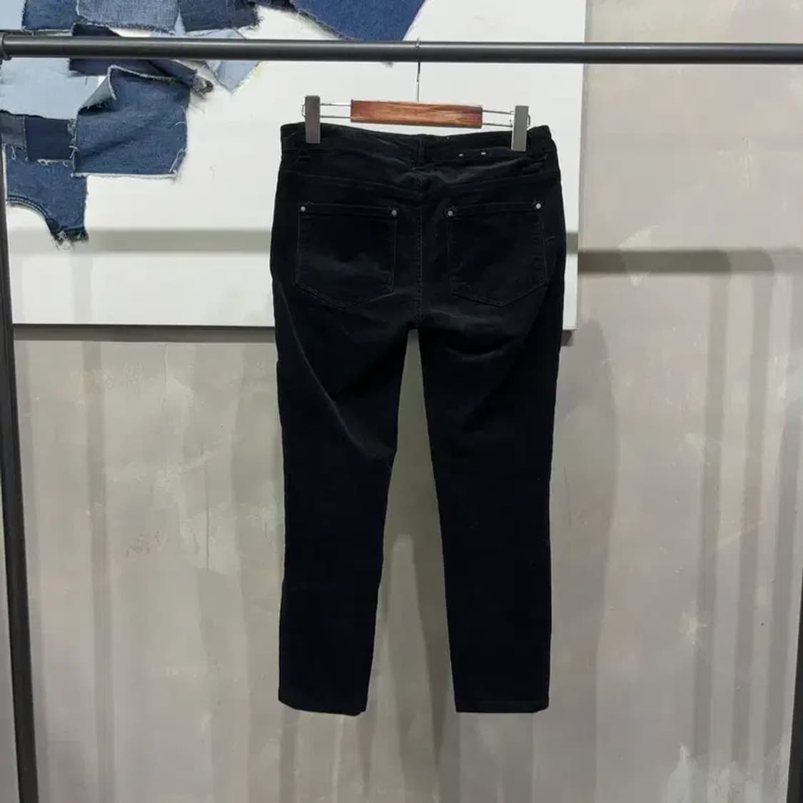 (27인치) 클럽모나코 여성 캐주얼 스판 블랙진 흑청바지 상품이미지3