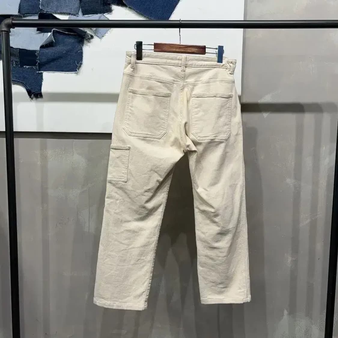 (30인치) 에잇세컨즈 캐주얼 9부 아이보리진 청바지 상품이미지3