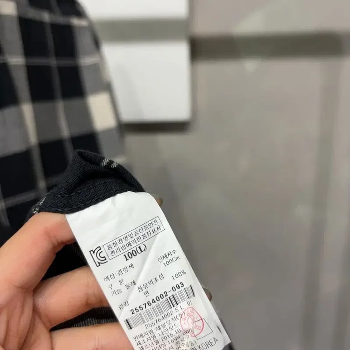 (100) 에잇세컨즈 캐주얼 헨리넥 체크셔츠 남방 상품이미지5