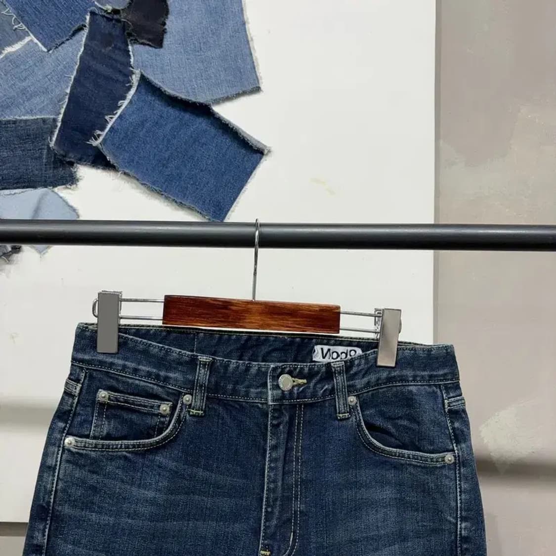 (30인치) 모드나인 스트릿 스판 진청바지 데님팬츠 상품이미지2