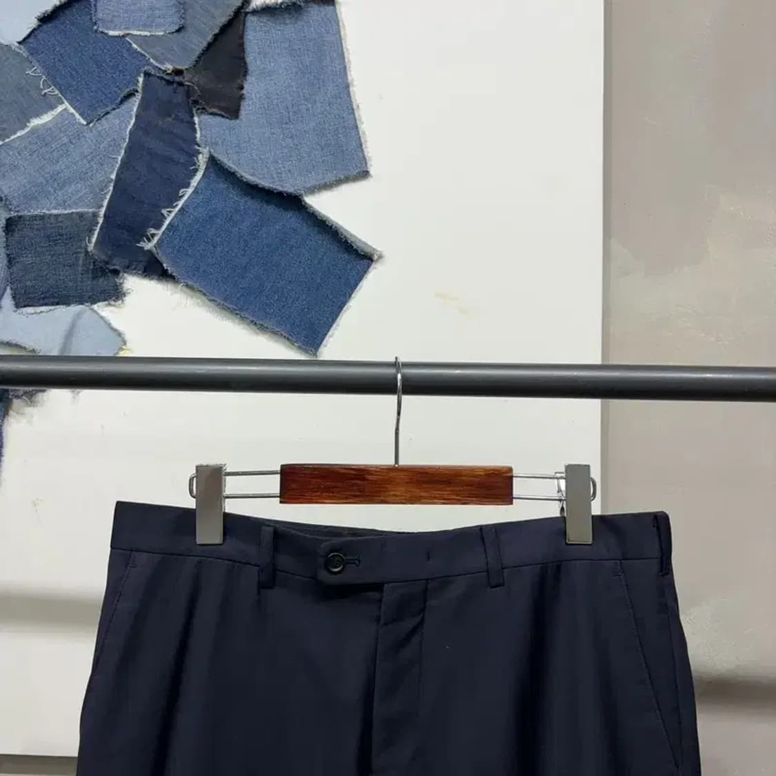 (33인치) 빨질레리 클래식 네이비 슬랙스 바지 팬츠 상품이미지2