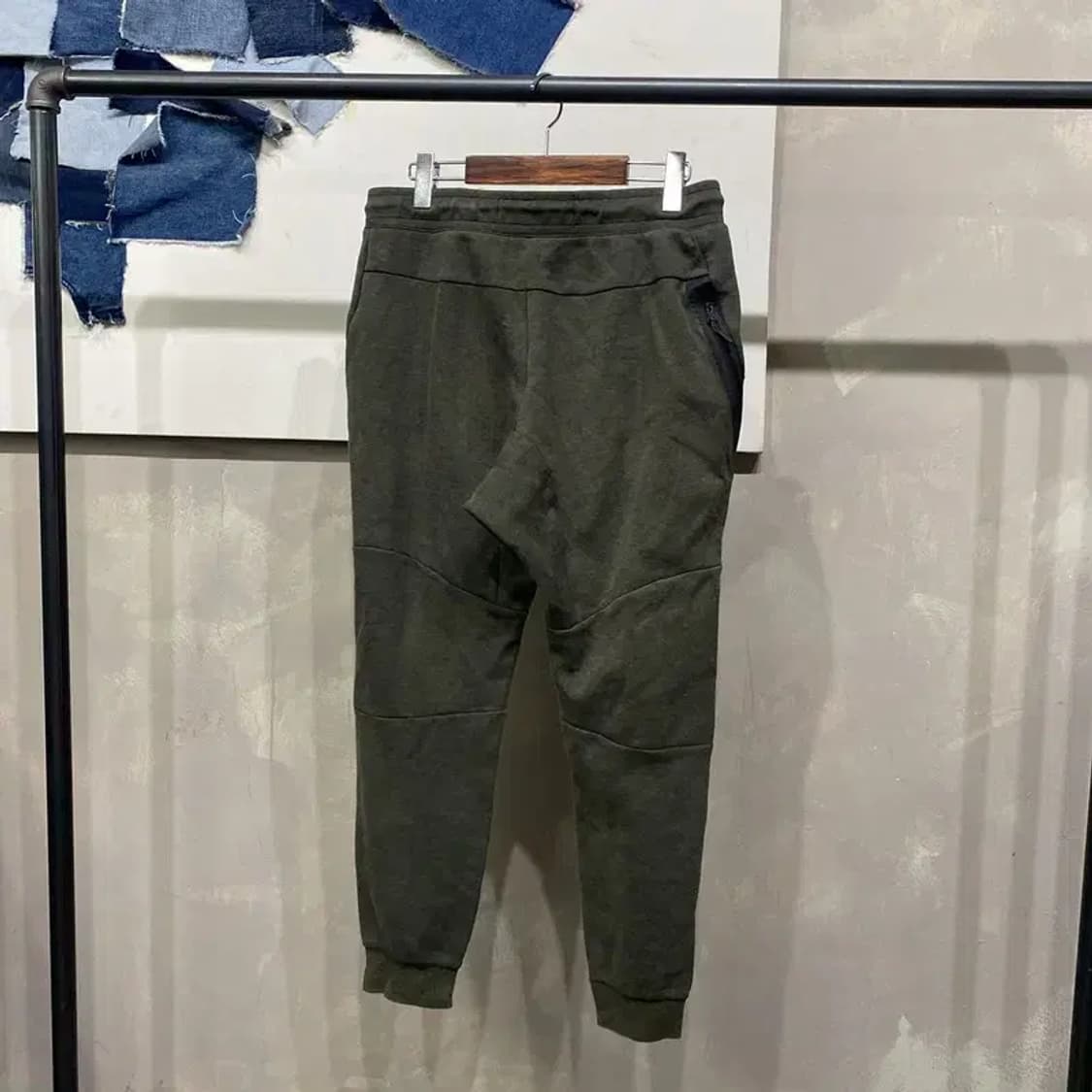 (30~32인치) 나이키 테크팩 카키 밴딩 운동바지 팬츠 상품이미지3