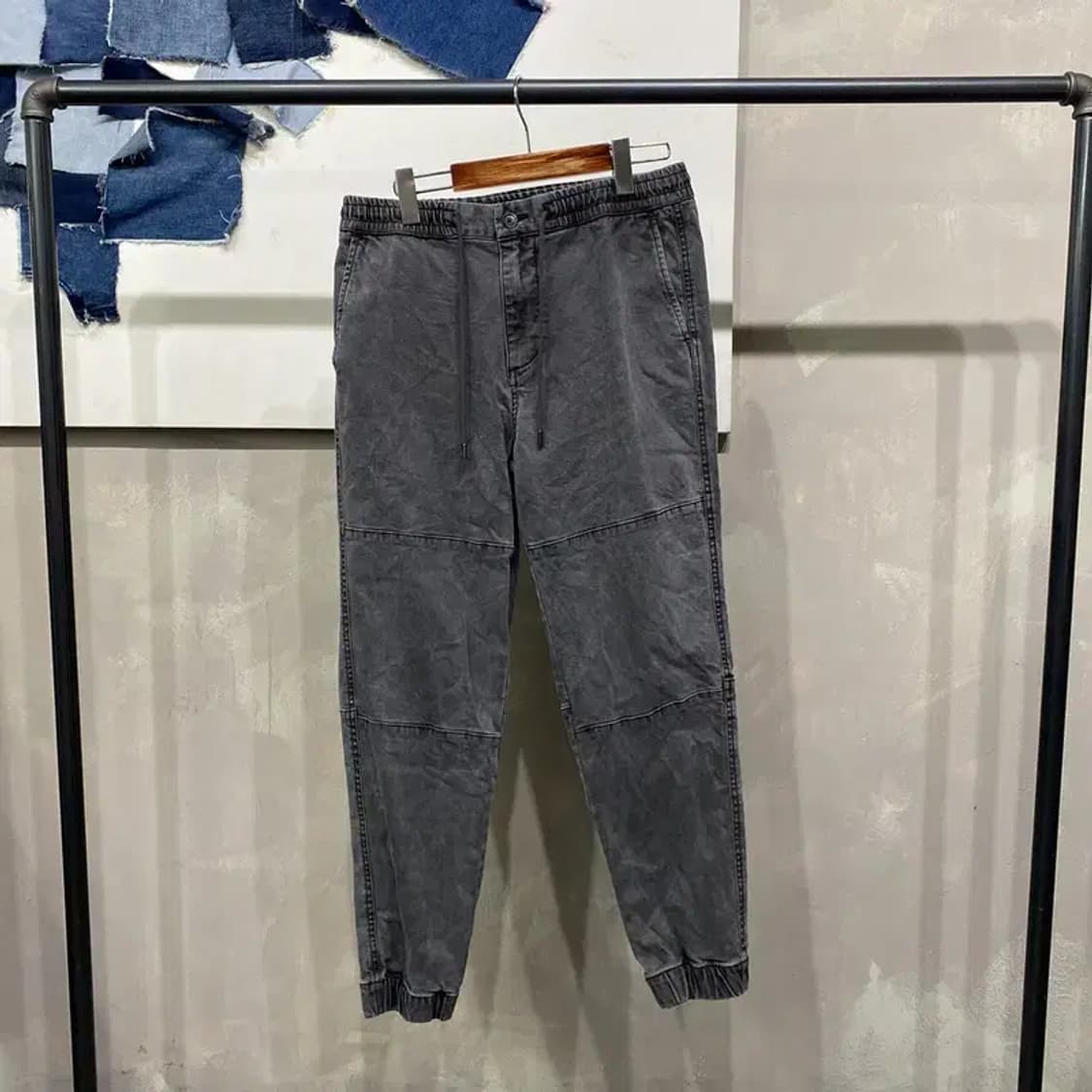 (28~30인치) 버커루 캐주얼 밴딩 피그먼트 조거팬츠 바지 상품이미지1