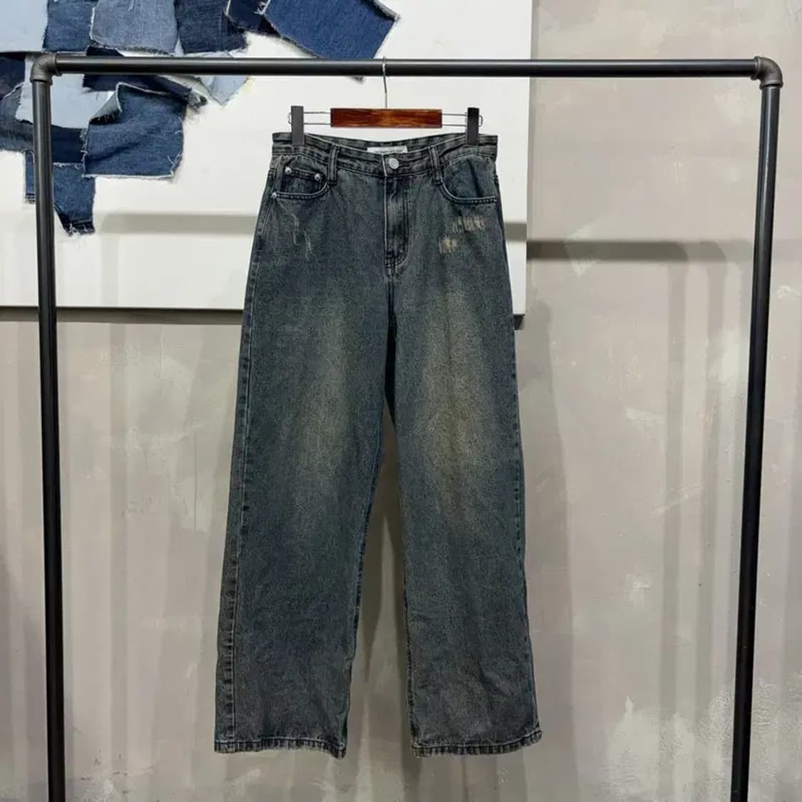 (27인치) 오디너리홀리데이 여성 와이드핏 워시드 청바지 상품이미지1