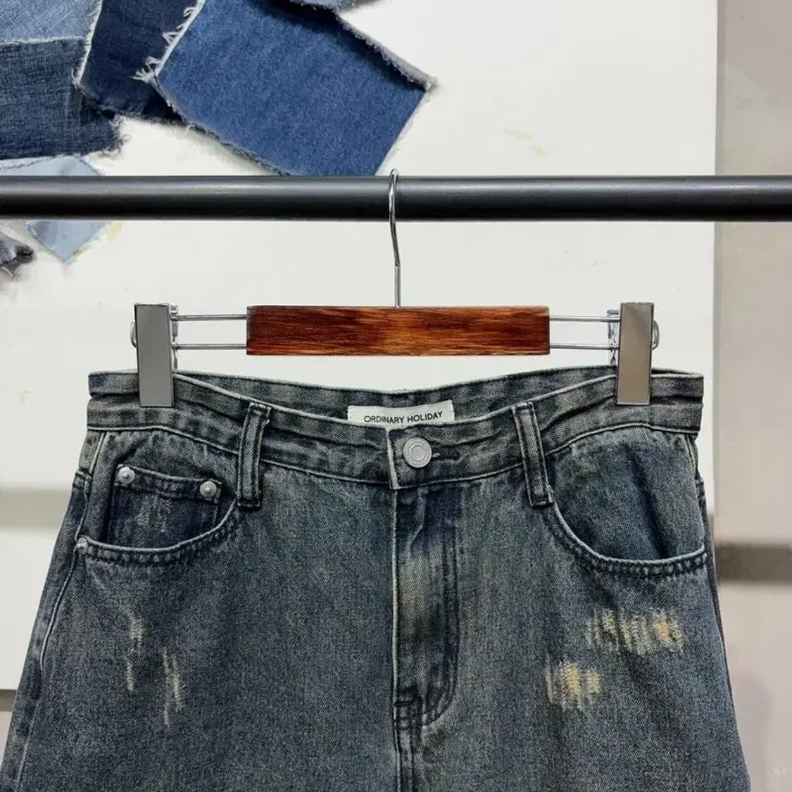 (27인치) 오디너리홀리데이 여성 와이드핏 워시드 청바지 상품이미지2