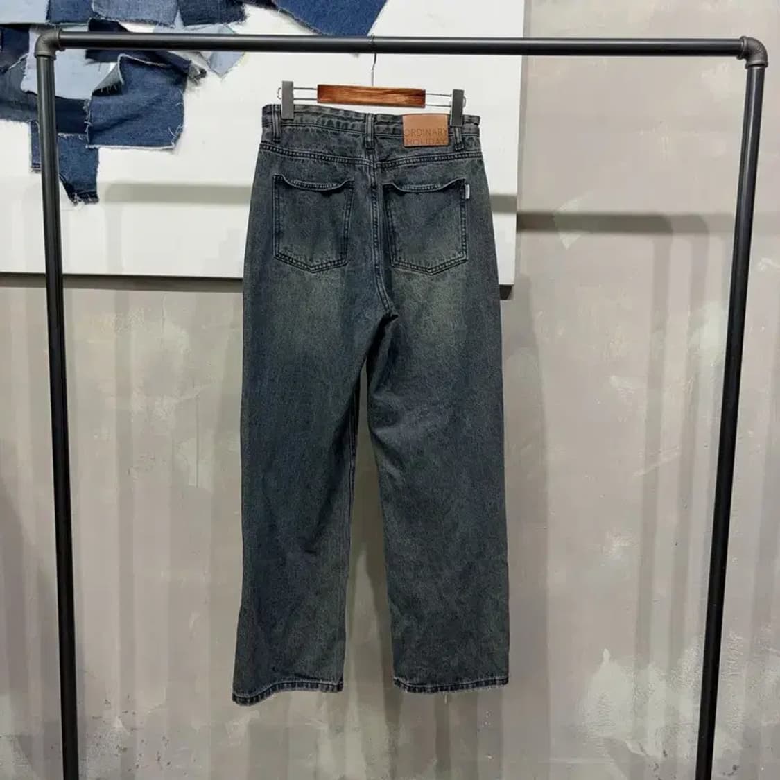 (27인치) 오디너리홀리데이 여성 와이드핏 워시드 청바지 상품이미지3