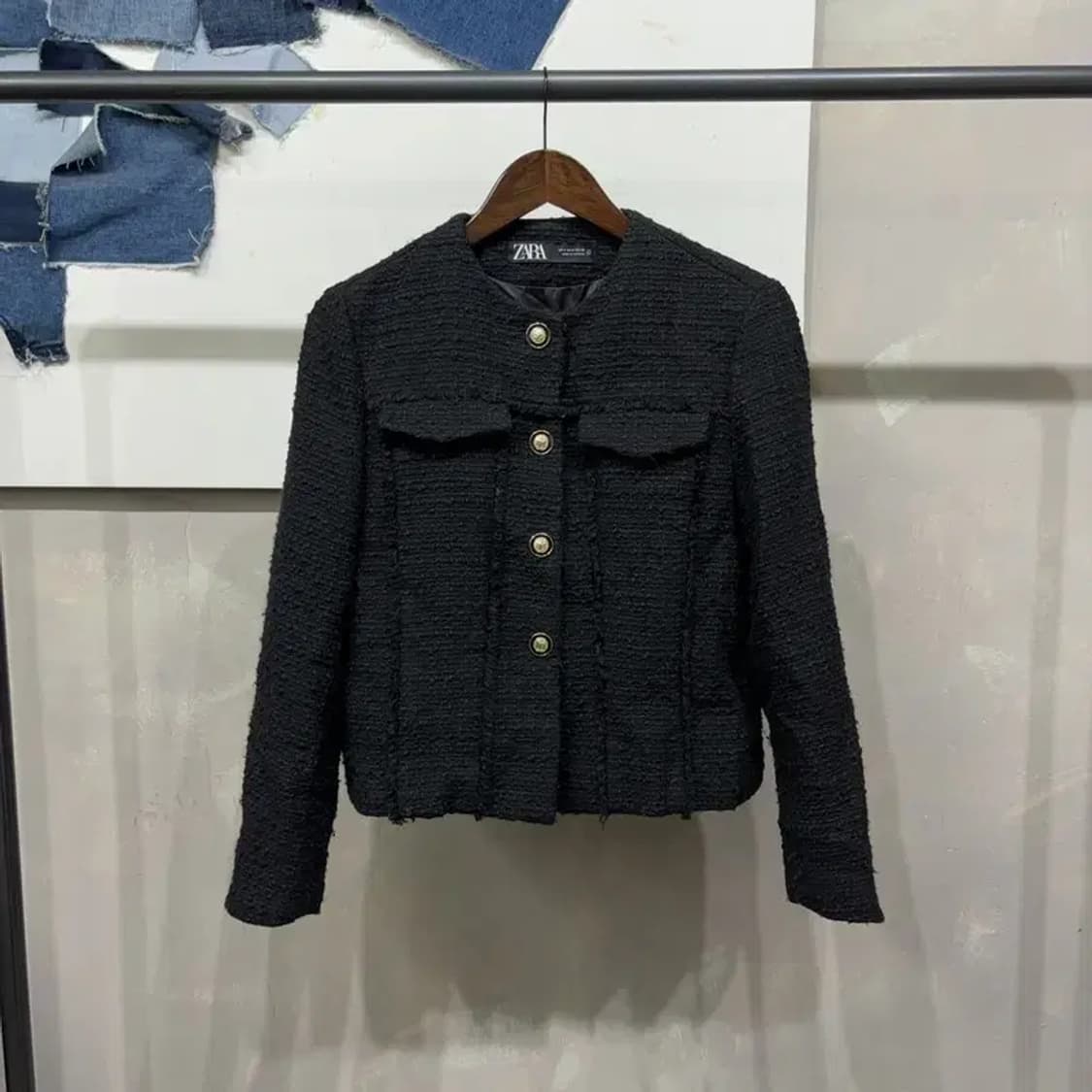 (90) 자라 ZARA 여성 캐주얼 트위드 자켓 상품이미지1