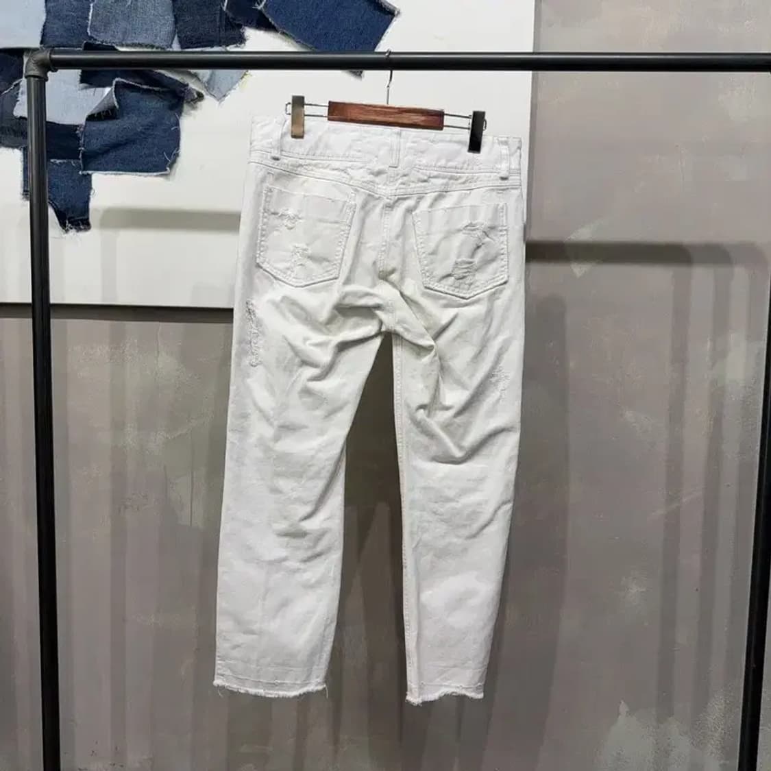 (30인치) 타임 한섬 여성 캐주얼 디스트로이드진 청바지 상품이미지4