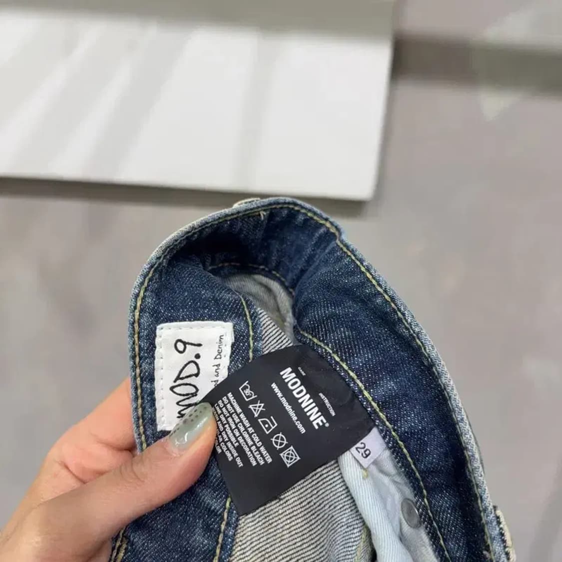 (28인치) 모드나인 캐주얼 스판 워싱 청바지 데님팬츠 상품이미지5