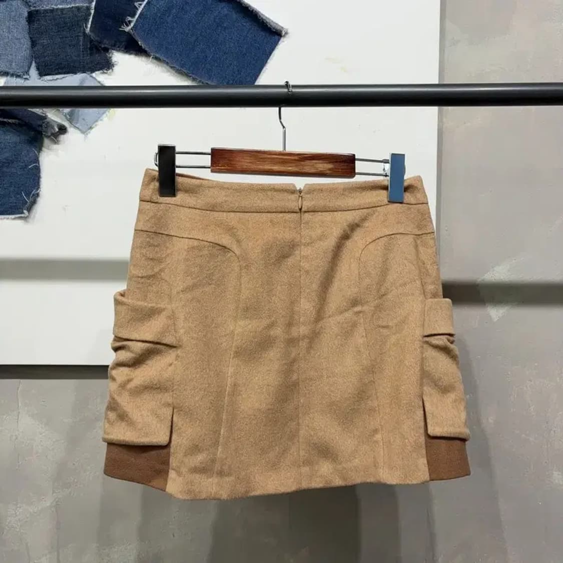 (25인치) SJSJ 한섬 여성 캐주얼 앙고라 캐시미어 미니스커트 치마 상품이미지3