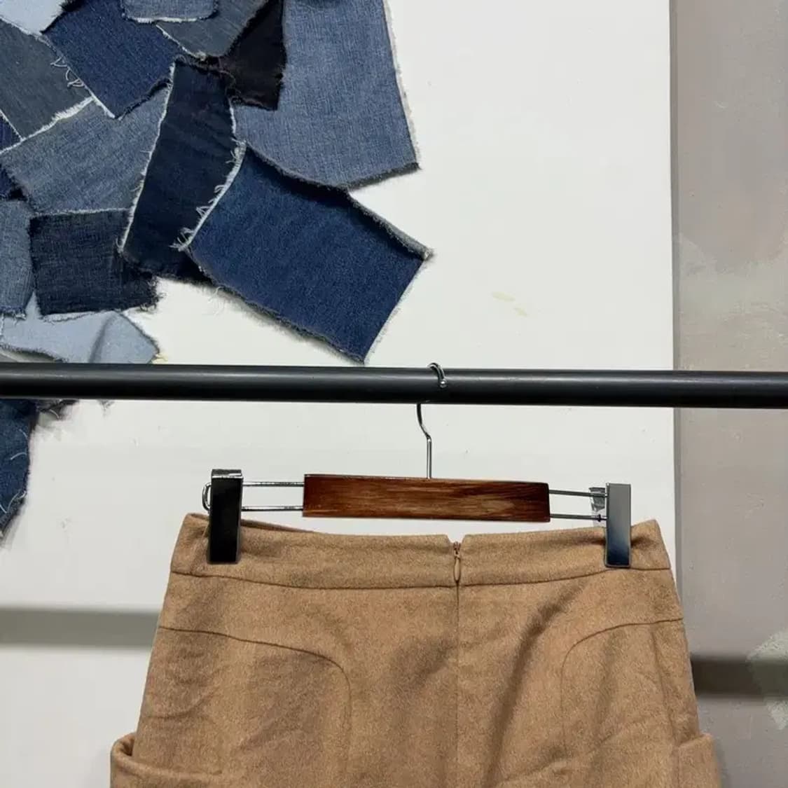 (25인치) SJSJ 한섬 여성 캐주얼 앙고라 캐시미어 미니스커트 치마 상품이미지4