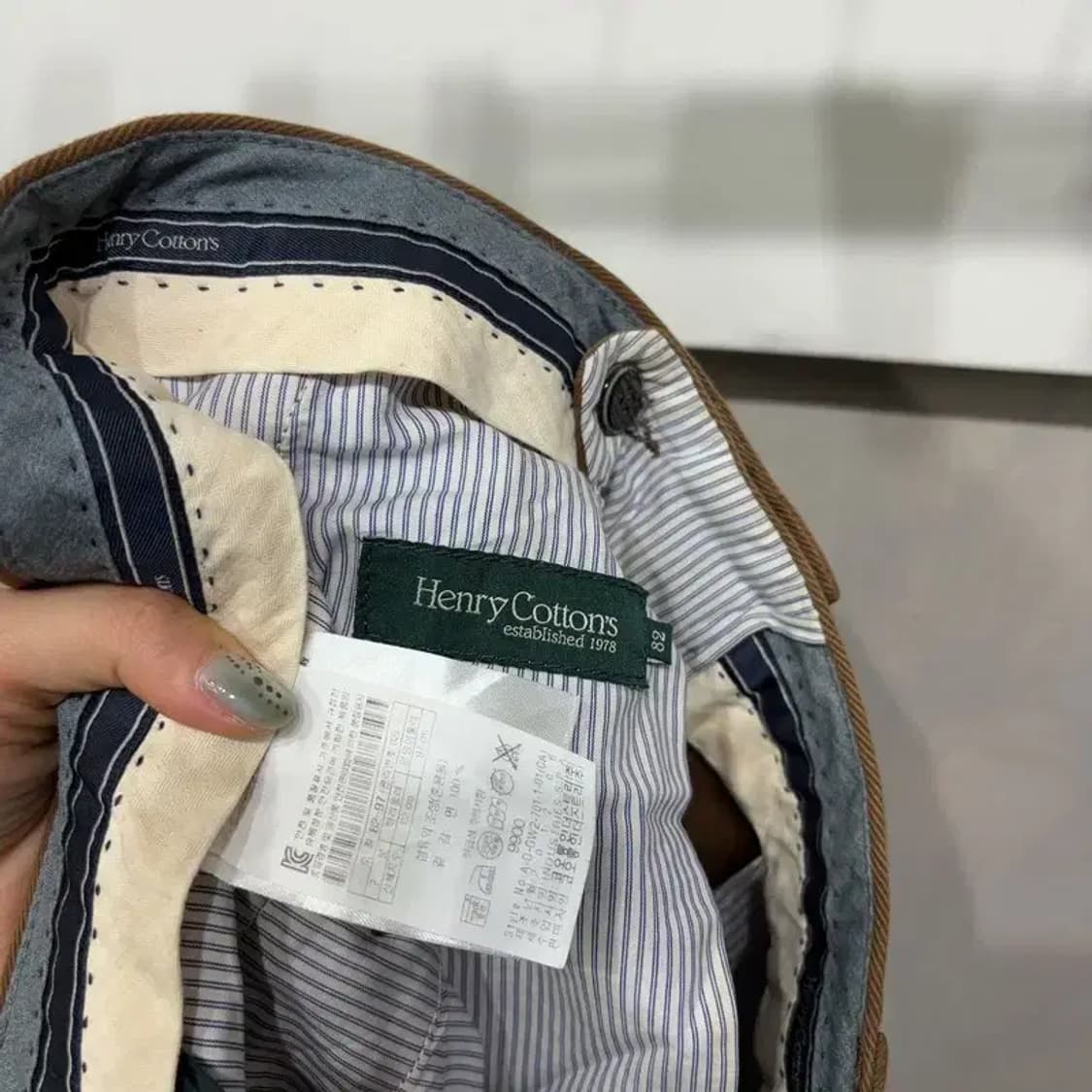 (32인치) 헨리코튼 캐주얼 클래식 치노팬츠 면바지 상품이미지5