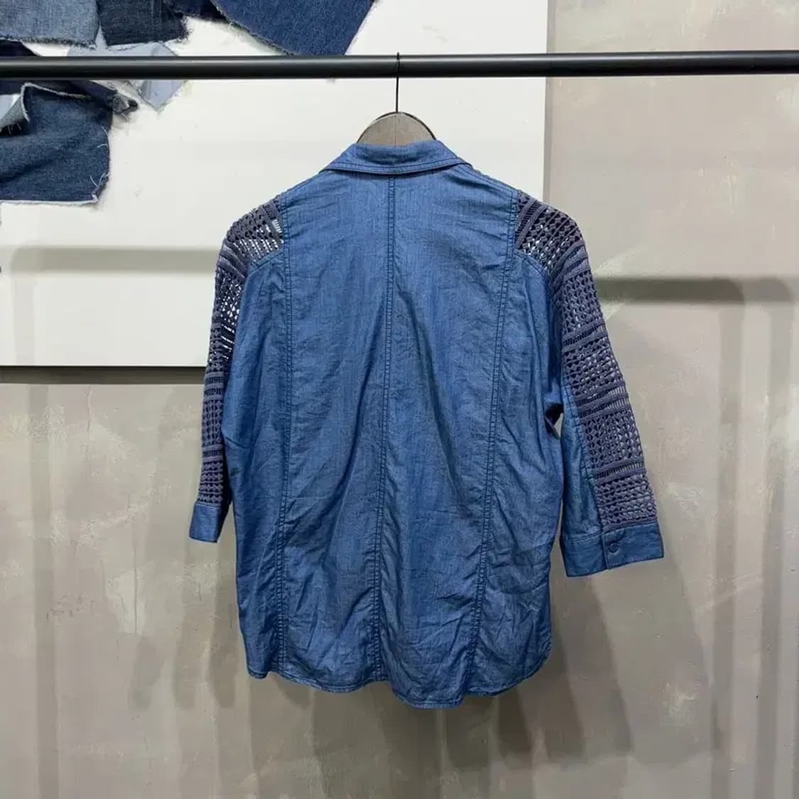 (85) 베스띠벨리 여성 캐주얼 데님 7부 셔츠 블라우스 상품이미지4