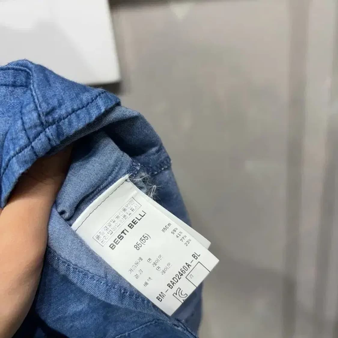 (85) 베스띠벨리 여성 캐주얼 데님 7부 셔츠 블라우스 상품이미지5