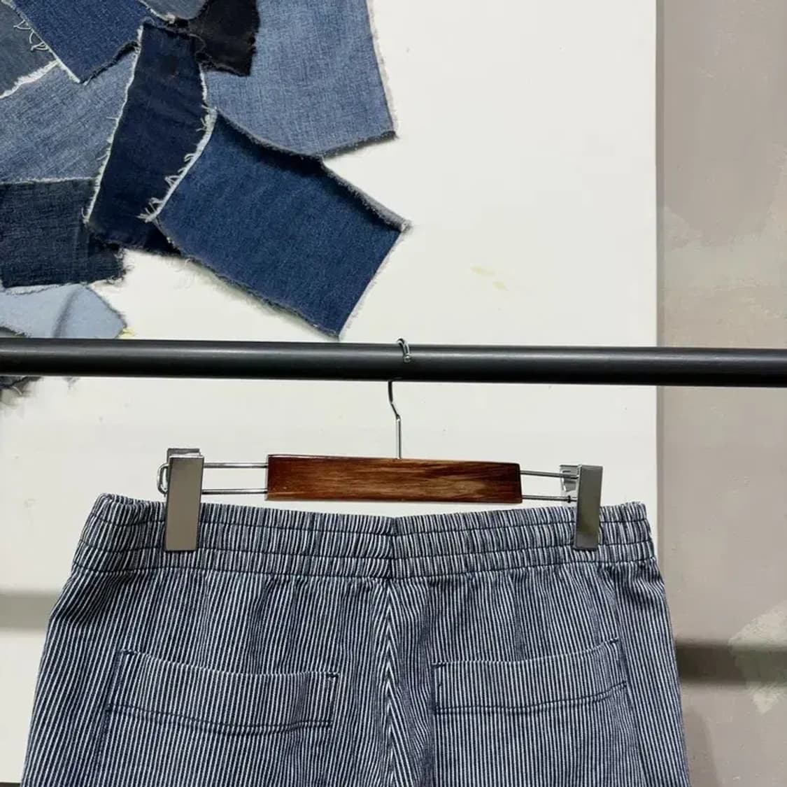 (30~32인치) 유니클로 캐주얼 스트라이프 밴딩 9부바지 팬츠 상품이미지4