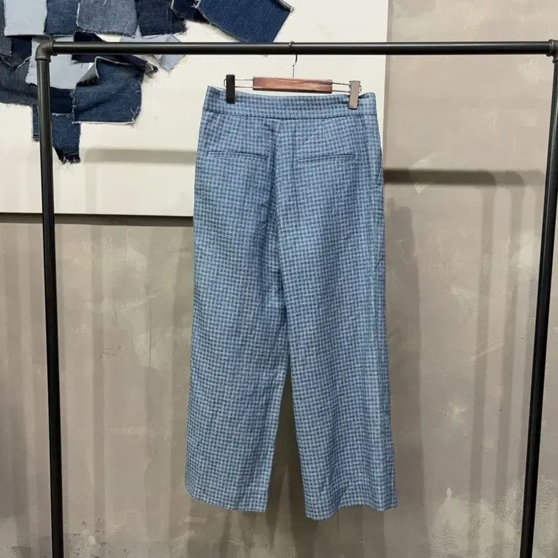 (30인치) 럭키슈에뜨 여성 캐주얼 핀턱 체크 슬랙스 바지 상품이미지3