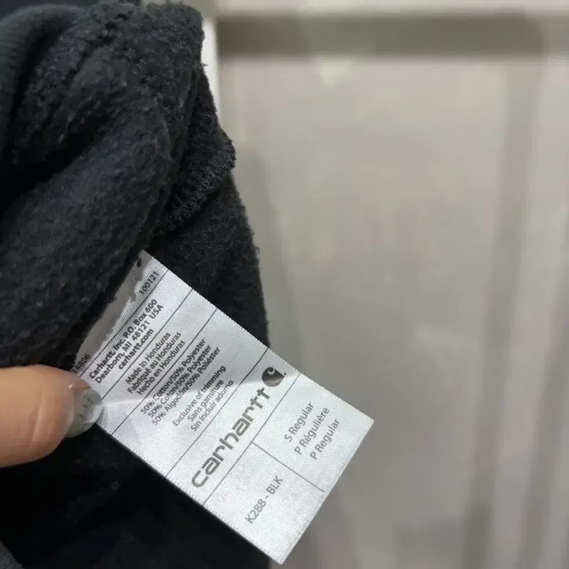 (100) 칼하트 스트릿 소매 프린팅 블랙 후드티 상품이미지5