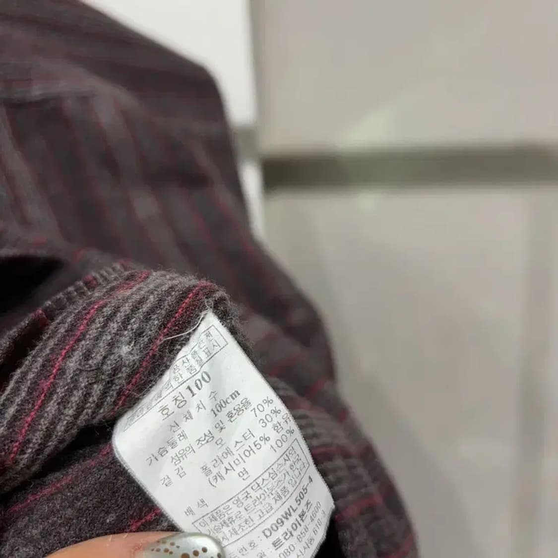 (90) 닥스 캐주얼 스트라이프 캐시미어 셔츠 남방 상품이미지5