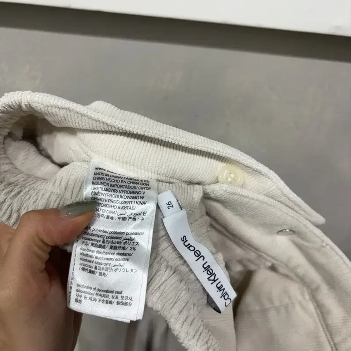 (24~26인치) 캘빈클라인 CK 여성 밴딩 골덴 코듀로이 팬츠 바지 상품이미지6